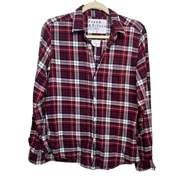 Frank & Eileen Barry Flannel Button Down Women's Sz. L - Picture 1 of 6